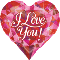 I Love You Bling Heart balloon