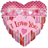 I Love You Hearts Holographic Balloon in a Box Small Image