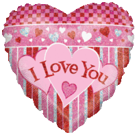 I Love You Hearts Holographic balloon