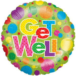 Get Well Colourful Dots  Balloon in a Box