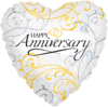 Happy Anniversary Filigree Print Balloon in a Box Small Image