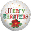 Christmas Poinsettia Holographic Balloon in a Box Small Image