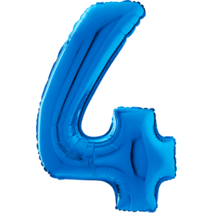 Giant Blue 4 Balloon in a Box