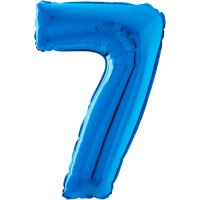 Giant Blue 7 balloon