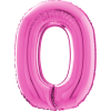 Giant Pink 0 Balloon in a Box Small Image