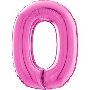 Giant Pink 0 Balloon in a Box
