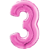 Giant Pink 3 Balloon in a Box Small Image