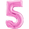 Giant Pink 5 Balloon in a Box Small Image