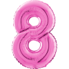 Giant Pink 8 Balloon in a Box Small Image