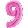 Giant Pink 9 Balloon in a Box Small Image