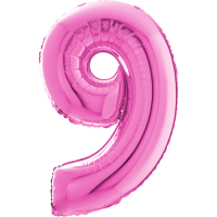 Giant Pink 9 balloon