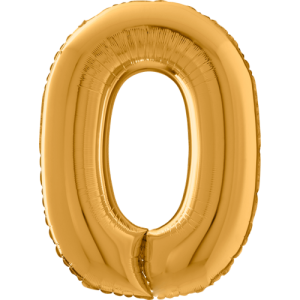 Giant Gold 0 Balloon in a Box