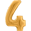 Giant Gold 4 Balloon in a Box Small Image