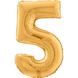Giant Gold 5 Balloon in a Box