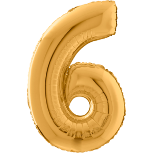 Giant Gold 6 Balloon in a Box
