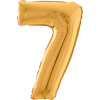 Giant Gold 7 Balloon in a Box Small Image