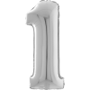 Giant Silver 1 Balloon in a Box Small Image