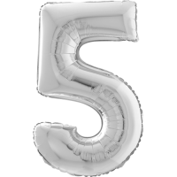 Giant Silver 5 balloon