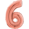 Giant Rose Gold 6 Balloon in a Box Small Image