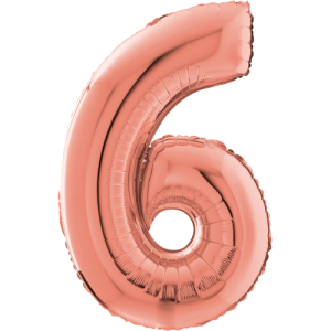 Giant Rose Gold 6 Balloon in a Box