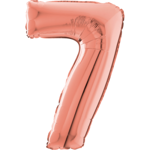 Giant Rose Gold 7 Balloon in a Box