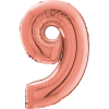 Giant Rose Gold 9 Balloon in a Box Small Image