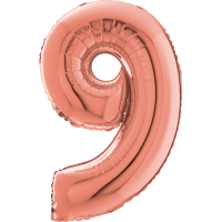 Giant Rose Gold 9 balloon
