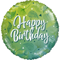 Birthday Green Motifs balloon