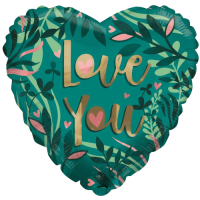 Love You Green Heart balloon