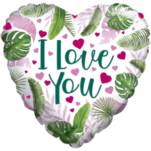 Love Hearts and Leaves Balloon in a Box