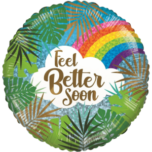 Feel Better Soon Leaves & Rainbow Balloon in a Box