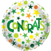 Congrats Green Stars Balloon in a Box Small Image
