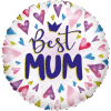 Hearts Best Mum  Balloon in a Box Small Image