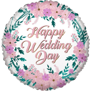 Happy Wedding Day Flowers Balloon in a Box