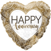 Anniversary Golden Heart Balloon in a Box Small Image