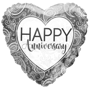 Silver Anniversary Ornaments Balloon in a Box