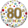 Happy 80th Birthday Balloon in a Box Small Image