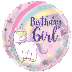 Unicorn Birthday Girl Balloon in a Box