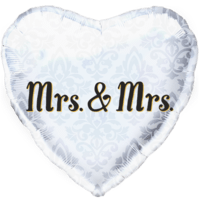 Mrs and Mrs Heart balloon