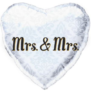 Mrs and Mrs Heart Balloon in a Box
