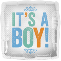 Colourful It's a Boy Block Letters balloon