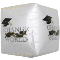 Change The World Graduate Cube balloon