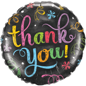 Chalkboard Colourful Thank You Balloon in a Box