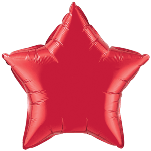 Ruby Red Star Foil Balloon Balloon in a Box