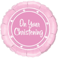 Pink On Your Christening balloon