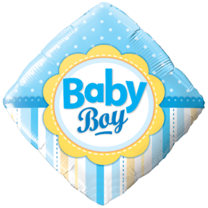 Blue Diamond Baby Boy Balloon in a Box