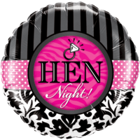 Hen Night Stripes and Spots balloon