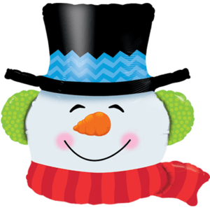 Smilin' Snowman Head Balloon in a Box
