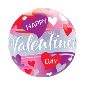 Happy Valentines Hearts Balloon in a Box