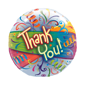 Thank You Swirling Streamers Bubble Balloon in a Box